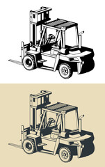 Forklift truck illustration
