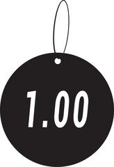 Price Tag displaying value of 1.00
