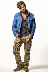 Naklejka premium photo of a man standing in full height