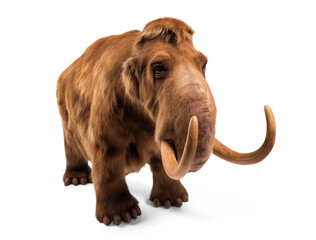 model of mammoth isolated on white transparent background, png