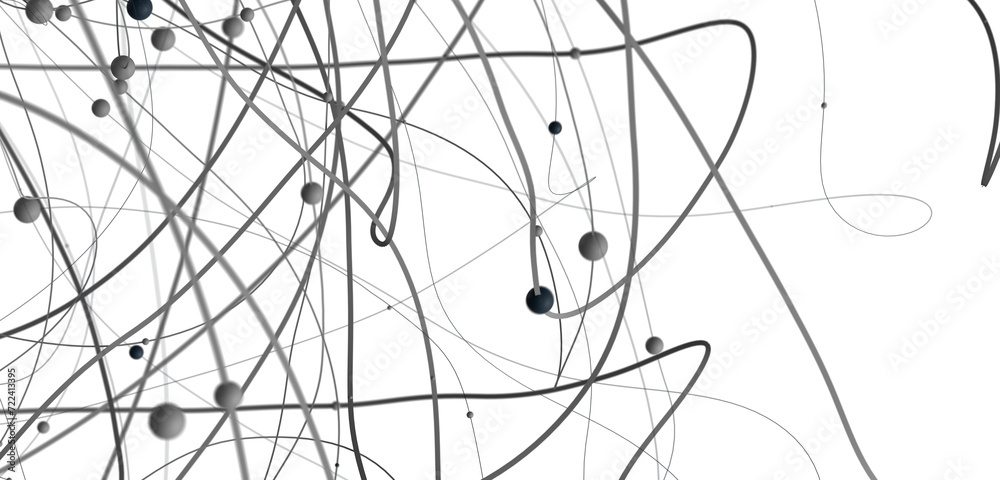 Poster Motion of digital data flow. Communication and technology network concept with moving lines and dots