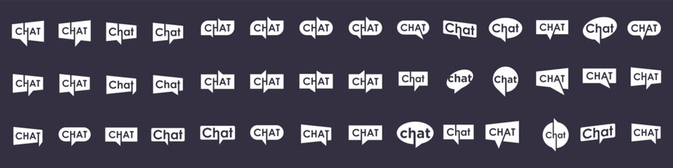 Text Logo design Typography Chat, Symbol Message Talk Communication Logo Design Inspiration