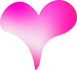 February 14th Symbol, Gradient vector heart graphics design 