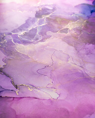 Abstract purple paint background. Acrylic texture with marble patternAlcohol ink.