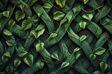 Generate a pattern of intertwining vines, capturing the sense of growth and vitality