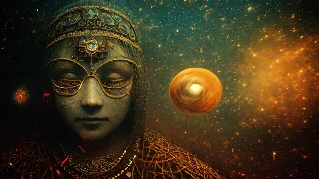 Suitable for content illustration like religion, meditation, science. Mystical surrealism conceptual abstract fantasy art, state of mind, astrological horoscope, universe, cosmos, healing therapy, etc