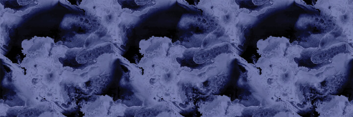 White Water Color Watercolor. Navy Tile Paint. Navy Seamless Background. Ocean Elegant Pattern. Blue Marble Rock Pattern. Blue Sea Marble Watercolor. Alcohol Ink Repeat Ocean. Vector Seamless Sea Foam