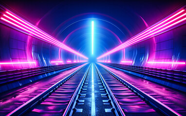 Transportation Tunnel Railroad Train, Architecture Speed Background, Motion Light Dark, Track Perspective Traffic, Railway Rail Night, City Modern Underground, Station Urban Subway