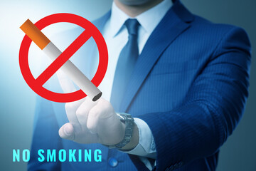 Anti smoking concept with antismoking logo