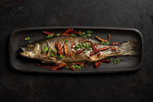 fish on a plate
