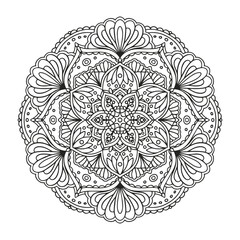 Mandala. Coloring book for adults and children.