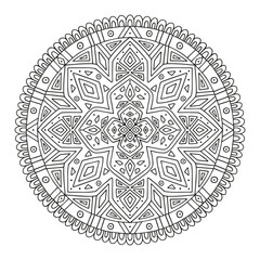 Mandala. Coloring book for adults and children.