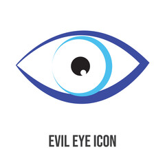 Evil eyes and Fatima icons or symbols, cartoon vector illustration isolated on white background. Protection charms or amulets collection in eps 10.