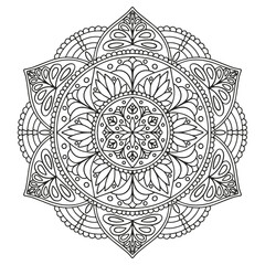 Mandala. Coloring book for adults and children.