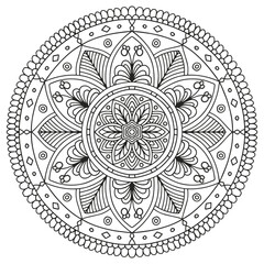 Mandala. Coloring book for adults and children.