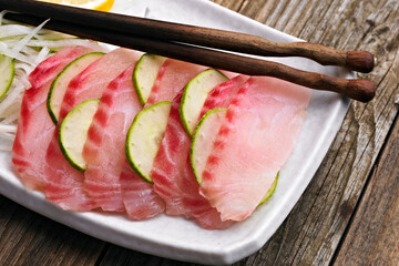 Close-Up of Fresh Tilapia Sashimi - 4K Ultra HD Image of Exquisite Seafood Dish