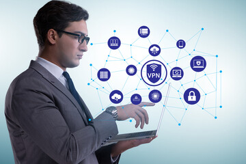 Virtual private network VPN cyber concept