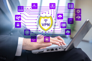 Virtual private network VPN cyber concept