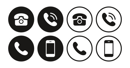 Contact us icon set. Web icon button , mobile, phone, call, telephone, ringing, smartphone, website, icon, sign - communication contact icons
