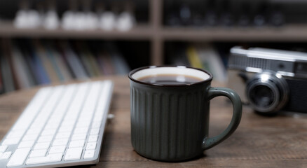 Coffee break while working on the scale
