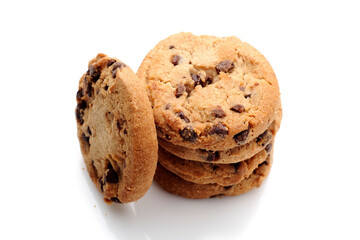 Close-Up of Chocolate Chip Cookies Biscuit - 4K Ultra HD Image of Irresistible Homemade Treats