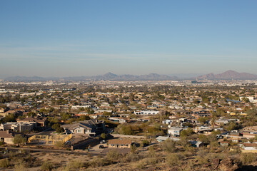 View of housing estates of Phoenix seen from South Mountain - 722438177