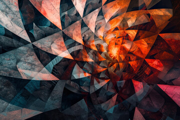abstract multi-colored background from geometric shapes fractal