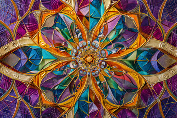 multi-colored volumetric fractal