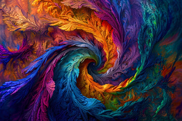 color volumetric fractal kaleidoscope