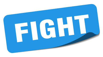 fight sticker. fight label