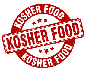 kosher food stamp. kosher food label. round grunge sign