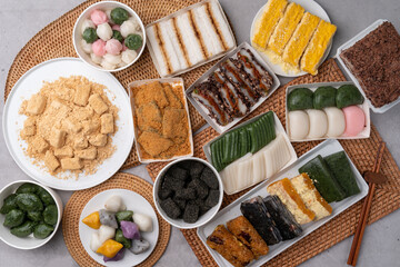 Korean food, traditional food, rice cake, Korean rice cake, cake, sweet pumpkin pie, ramie, slice, wind rice cake, honey rice cake, rice cake, honey white rice cake, five colors, mugwort
