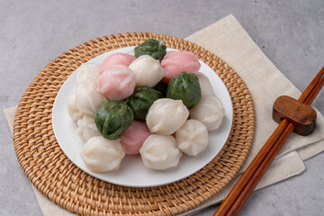 Korean food, traditional food, rice cake, Korean rice cake, cake, sweet pumpkin pie, ramie, slice, wind rice cake, honey rice cake, rice cake, honey white rice cake, five colors, mugwort
