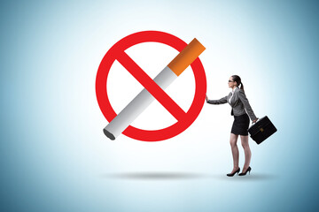 Anti smoking concept with antismoking logo