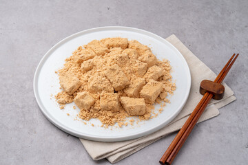 Korean food, traditional food, rice cake, Korean rice cake, cake, sweet pumpkin pie, ramie, slice, wind rice cake, honey rice cake, rice cake, honey white rice cake, five colors, mugwort