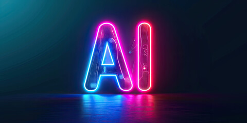 AI processor 3d render, artificial intelligence of digital human