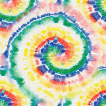 Tie Dye Seamless Swirl. Red Tie Dye. Vector Rainbow Music. Swirl Tie Dye. Multi Color Swirl Background. 1970s Tiedye Pattern. Psychedelic Spiral Background. Seamless Tie Dye. 1960 Bright Repeat.