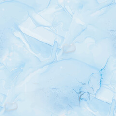 Obraz premium Vector Ink Marble. Water Pastel Watercolor. Blue Seamless Background. Luxury Seamless Art Template. Gold Ink Paint. Metal Luxury Repeat. Alcohol Ink Marble. Foil Marble Watercolor. Vector Watercolor