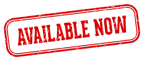available now stamp. available now rectangular stamp on white background