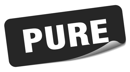 pure sticker. pure label