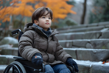 child with wheelchair