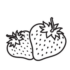 Strawberry line silhouette, icon, vector, logo collection. Fresh fruits icon for website, logo, banner. Strawberry symbol isolated on white background. Vector illustration. Strawberry illustration.