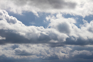 sky and clouds. clouds in the sky. dense clouds in the sky.