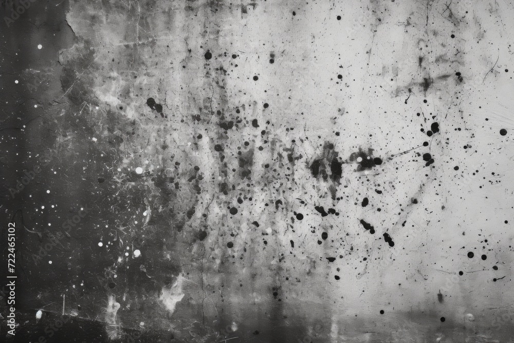 Poster A black and white photo of a dirty wall. Suitable for adding a grungy and urban touch to design projects