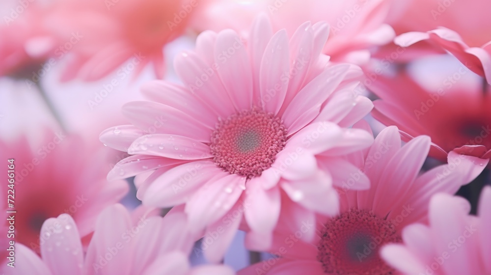 Poster a close-up shot of a bunch of pink flowers. perfect for adding a touch of color and beauty to any pr