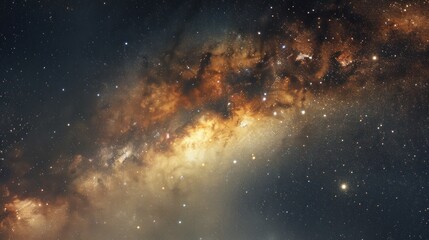 Obraz premium a close up of a very large star in the sky with a lot of stars on the side of it.