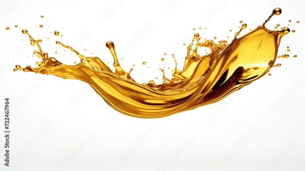 Poster A dynamic image capturing a splash of liquid on a pristine white surface. Perfect for advertisements, presentations, or any design that requires a fresh and energetic look