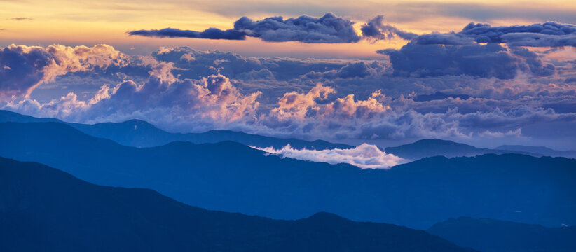 Foggy mountains in Colombia