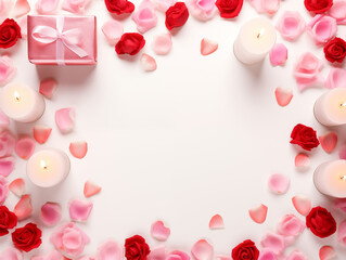 valentines background with roses