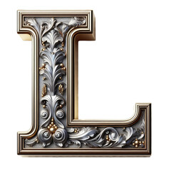 Isolated 3D Letter on a Clear PNG Canvas Generative AI